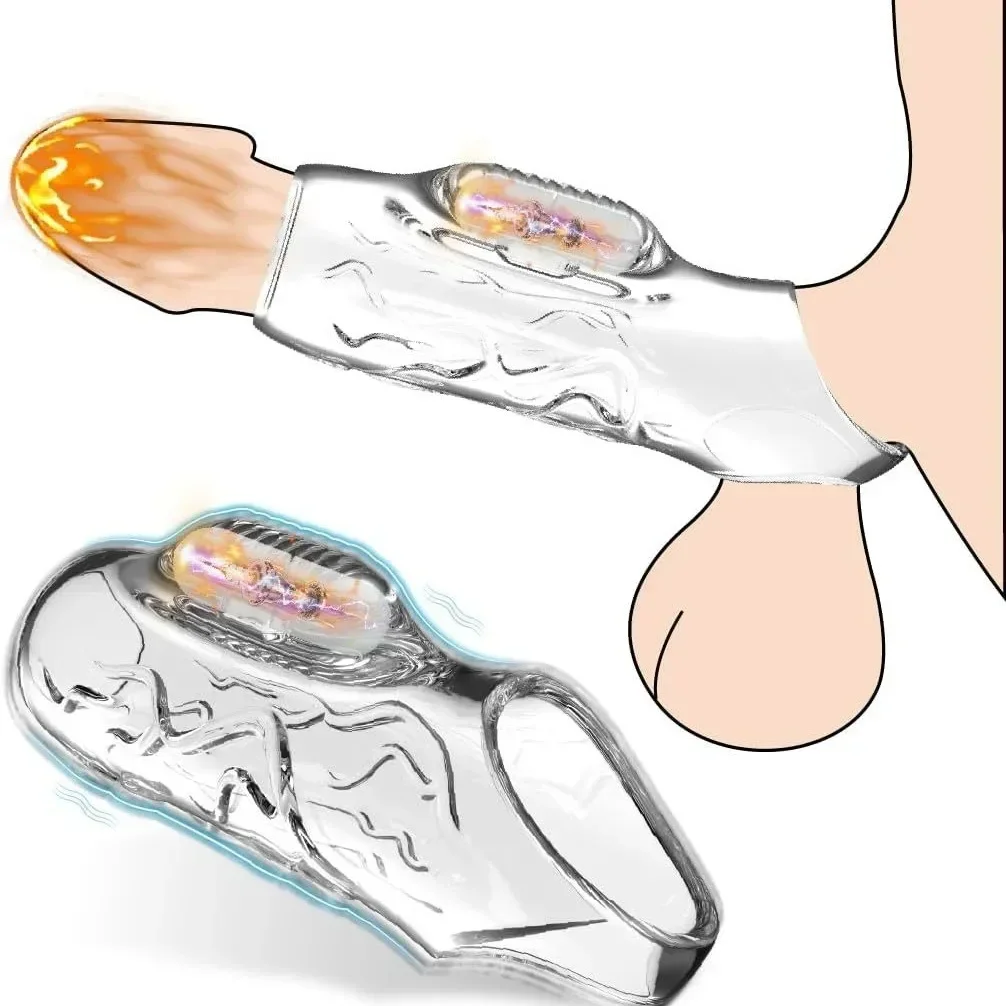 W4021未定价ปลอกเพิ่มขนา โปร่งใส ระบบสั่นสะเทือน ใช้งานได้ 2 แบบ