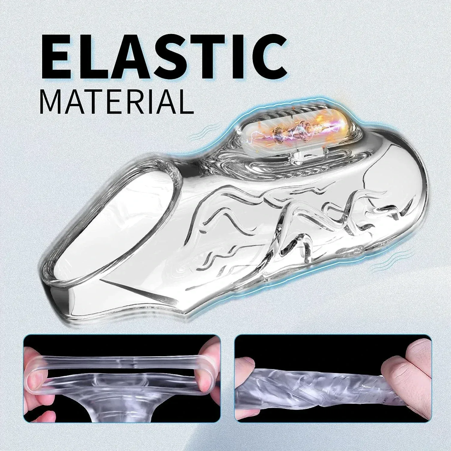 Transparent Open-Ended Penis Sleeve With Bullet Vibrator