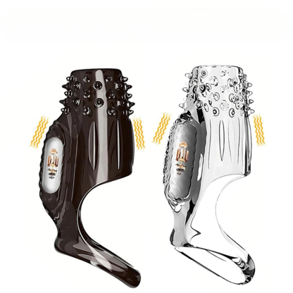 W4022未定价ปลอกเพิ่มขนา ระบบสั่นสะเทือน ออกแบบโปร่งใสทั้งชิ้น จุดนูนภายนอก ใช้งานได้ 2 แบบ