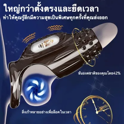 ปลอกเพิ่มขนาด การสั่นหลายความถี่ โปร่งใสทั้งหมด ปุ่มนูนภายนอก