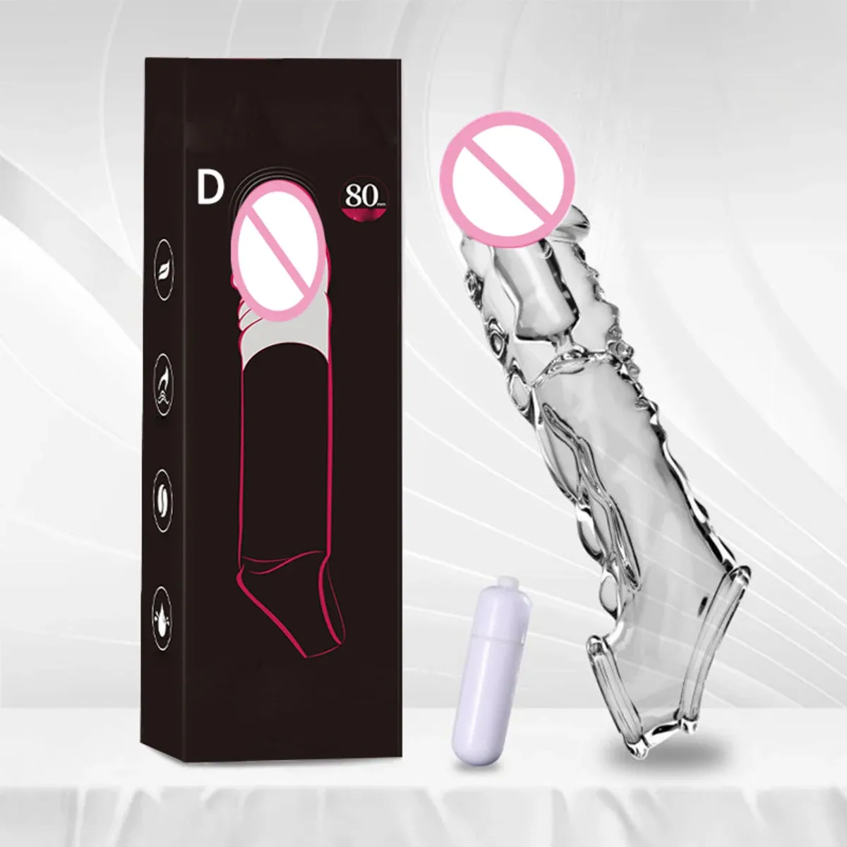 High-Frequency Vibrating Penis Sleeve Integrated Cock Ring