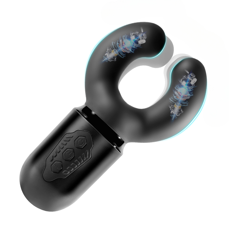 อุปกรณ์ฝึกอวัยวะเพศชาย มอเตอร์คู่ ระบบสั่นสะเทือน 10 ความถี่ ระบบบีบ 10 ความถี่ ออกแบบแบบเปิด-sextoyfunny