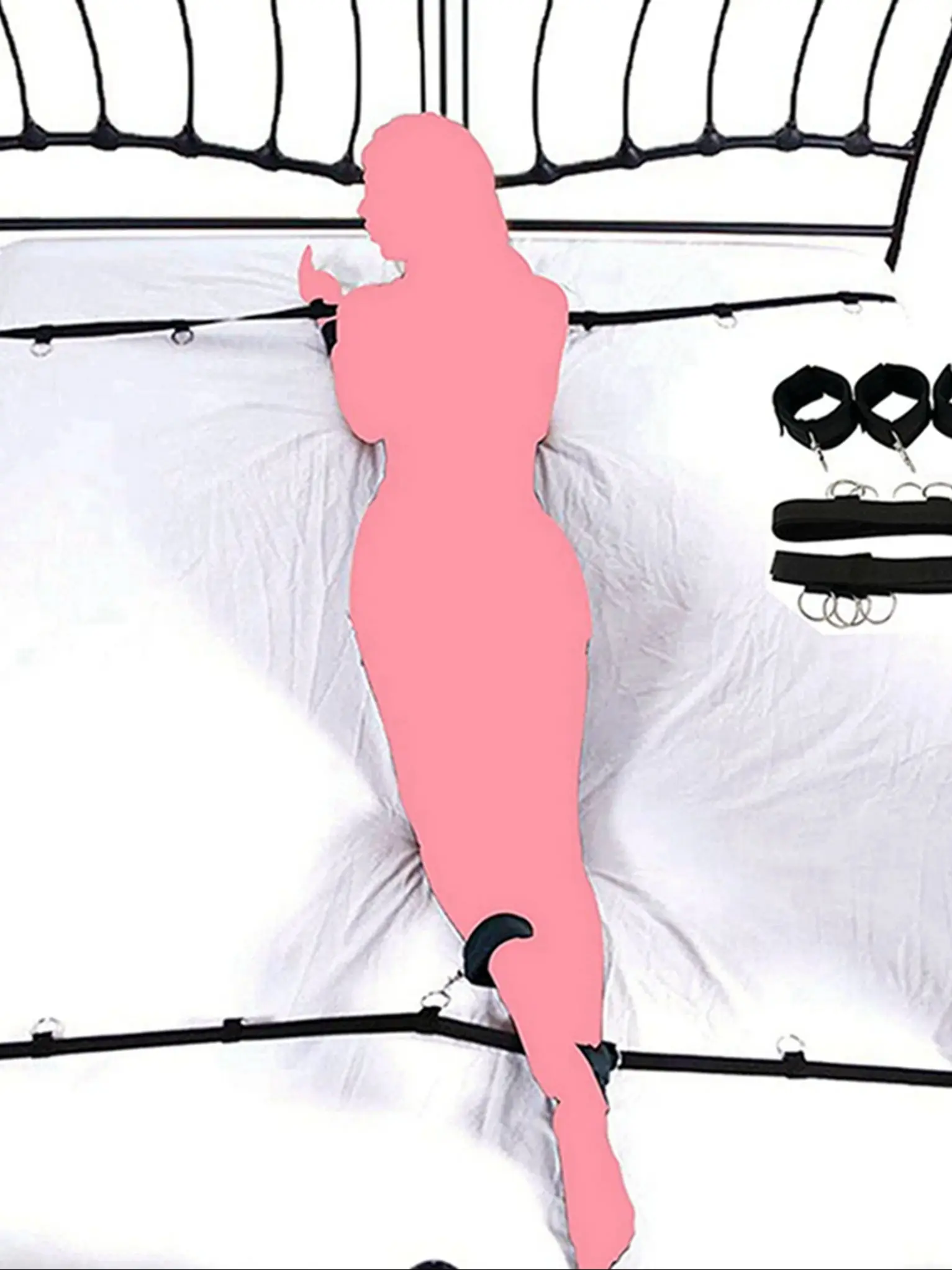 W0135未定价สายรัดเตียงแบบSM วัสดุนีลอน