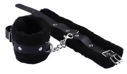 ชุดเซท BDSM อุปกรณ์พันธนาการ ชุด 3 ชิ้น ที่ปิดตาสีดำ กุญแจมือ ขนนก