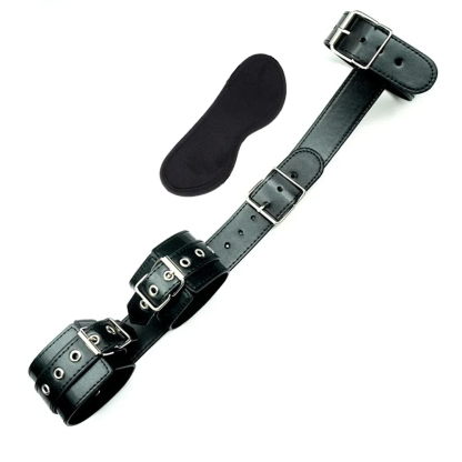 W6608未定价กุญแจมือหลังแบบพิเศษ พร้อมปลอกคอควบคุม วัสดุPU