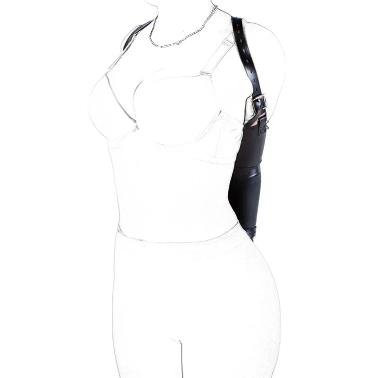 W6610未定价ชุดผูกมัดหลังแบบSM ใช้สำหรับควบคุมท่าทาง วัสดุPU