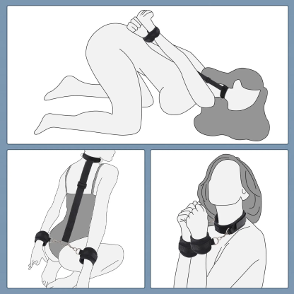 W6612未定价สายรัดมือหลังแบบรวมปลั๊กทวาร วัสดุนีลอน