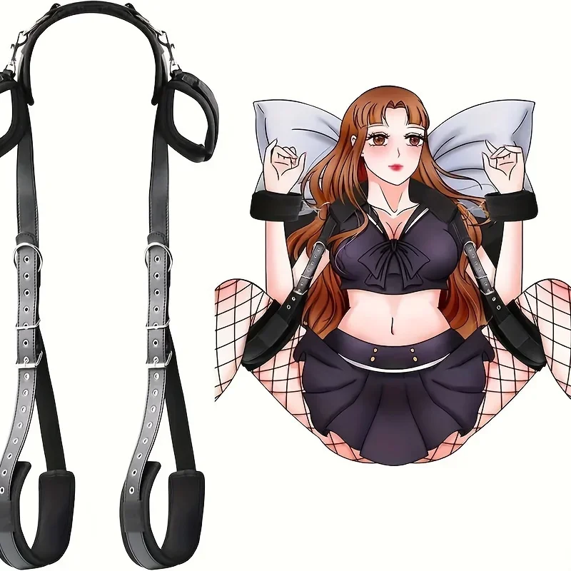 W6616未定价สายรัดแยกขาพร้อมจำกัดมือและเท้า สำหรับฝึกควบคุมท่าทาง วัสดุนีลอน