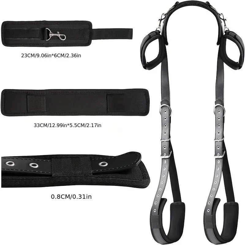 W6616未定价สายรัดแยกขาพร้อมจำกัดมือและเท้า สำหรับฝึกควบคุมท่าทาง วัสดุนีลอน