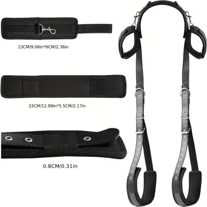 W6616未定价สายรัดแยกขาพร้อมจำกัดมือและเท้า สำหรับฝึกควบคุมท่าทาง วัสดุนีลอน