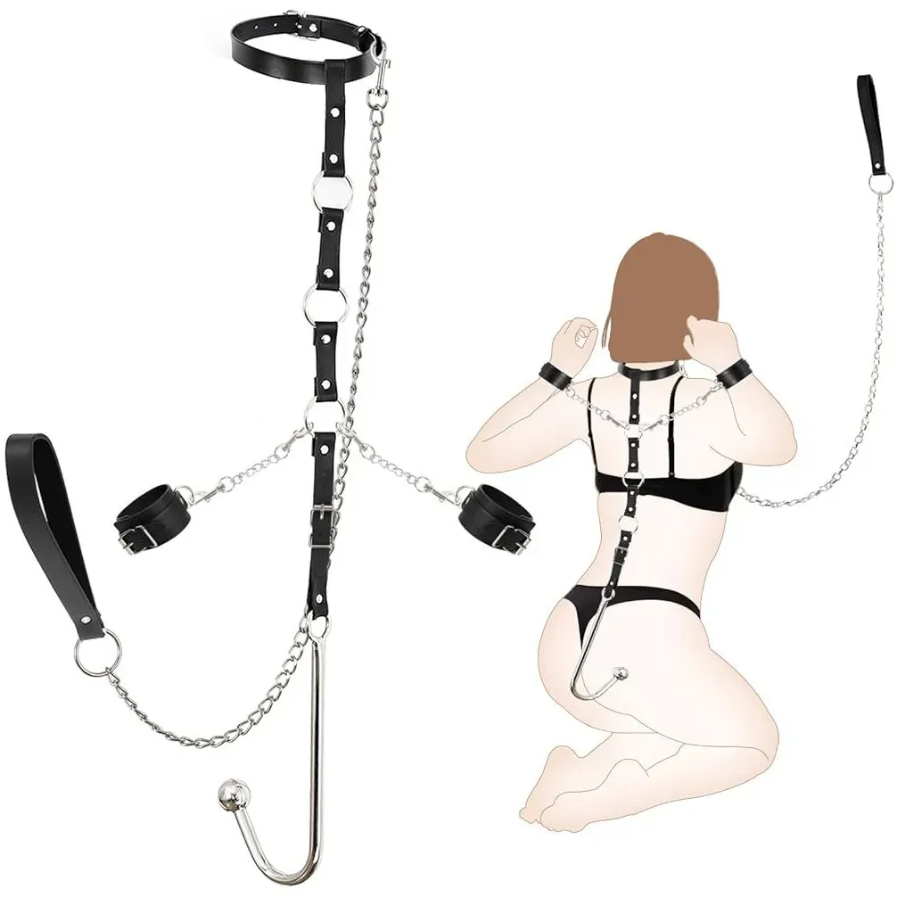 ชุดSMซาดิสอุปกรณ์ ชุด SM สำหรับรัดมือทั้งสองไว้ด้านหลัง วัสดุ PU