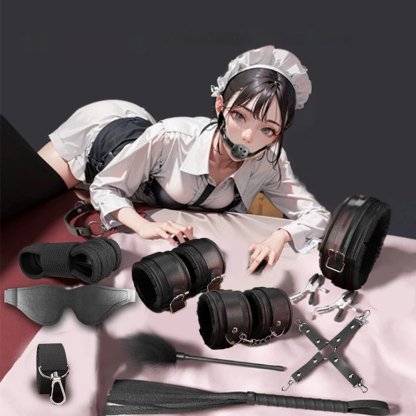 W6627未定价ชุดSM 6 ชิ้น สำหรับการผูกมัดและการฝึกสอน วัสดุPU