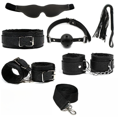 W6627未定价ชุดSM 6 ชิ้น สำหรับการผูกมัดและการฝึกสอน วัสดุPU