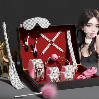 W6628未定价ชุดSM 10 ชิ้น สำหรับการผูกมัดและการฝึกสอน วัสดุPU