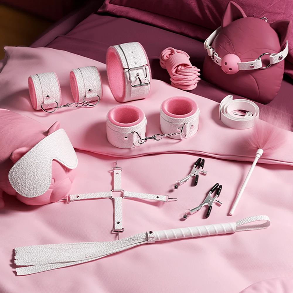 W6628未定价ชุดSM 10 ชิ้น สำหรับการผูกมัดและการฝึกสอน วัสดุPU