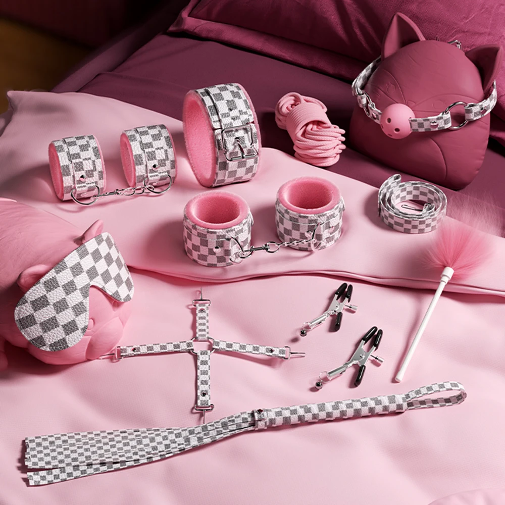 W6628未定价ชุดSM 10 ชิ้น สำหรับการผูกมัดและการฝึกสอน วัสดุPU