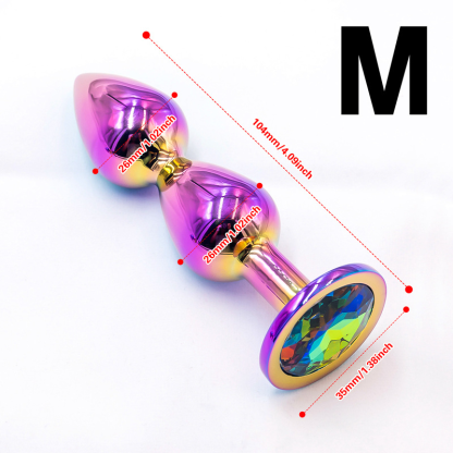 W6502未定价ปลั๊กทวาร ลูกปัดสีสันสดใส วัสดุโลหะ มี 3 รุ่นให้เลือก