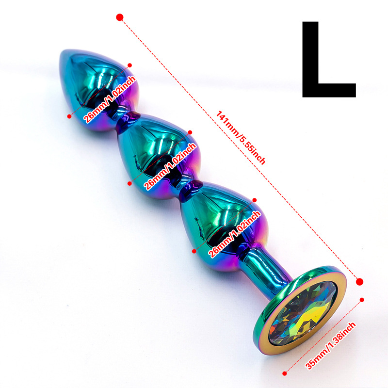 W6502未定价ปลั๊กทวาร ลูกปัดสีสันสดใส วัสดุโลหะ มี 3 รุ่นให้เลือก