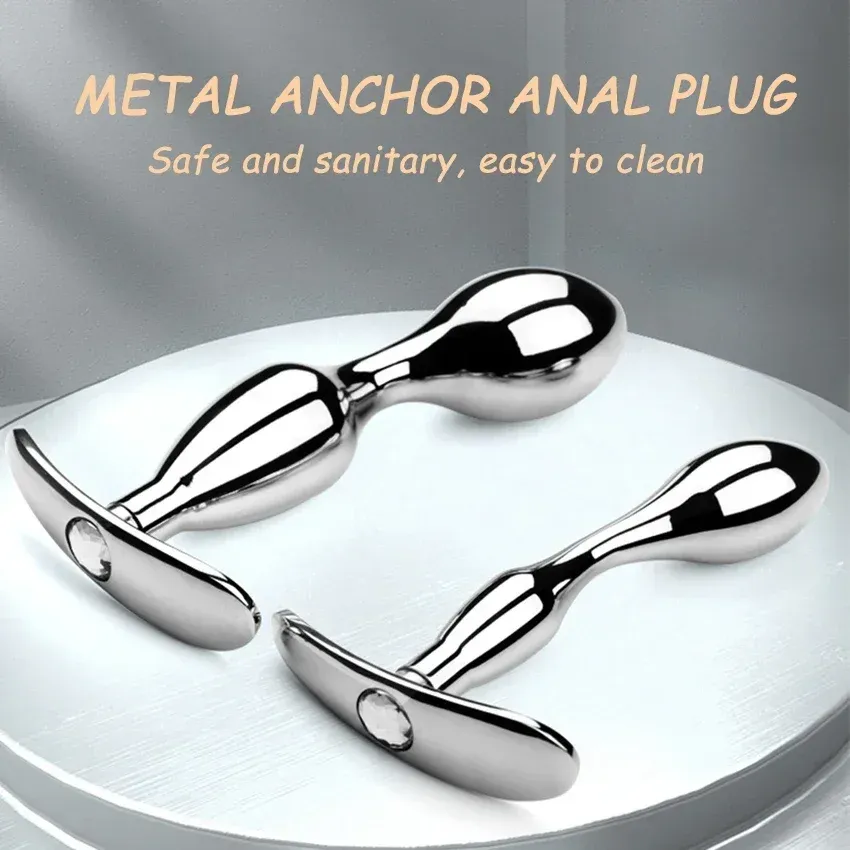 Detachable Aluminum Alloy Bullet-Shaped Anal Plug 2 Sizes