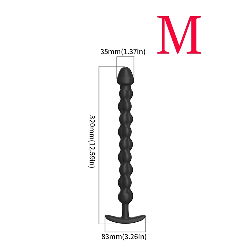 W6506未定价ปลั๊กทวาร ลูกปัดออกแบบพิเศษ ยาวและหนาขึ้น จำลองลักษณะส่วนหัว วัสดุซิลิโคนนุ่มผิวสัมผัส