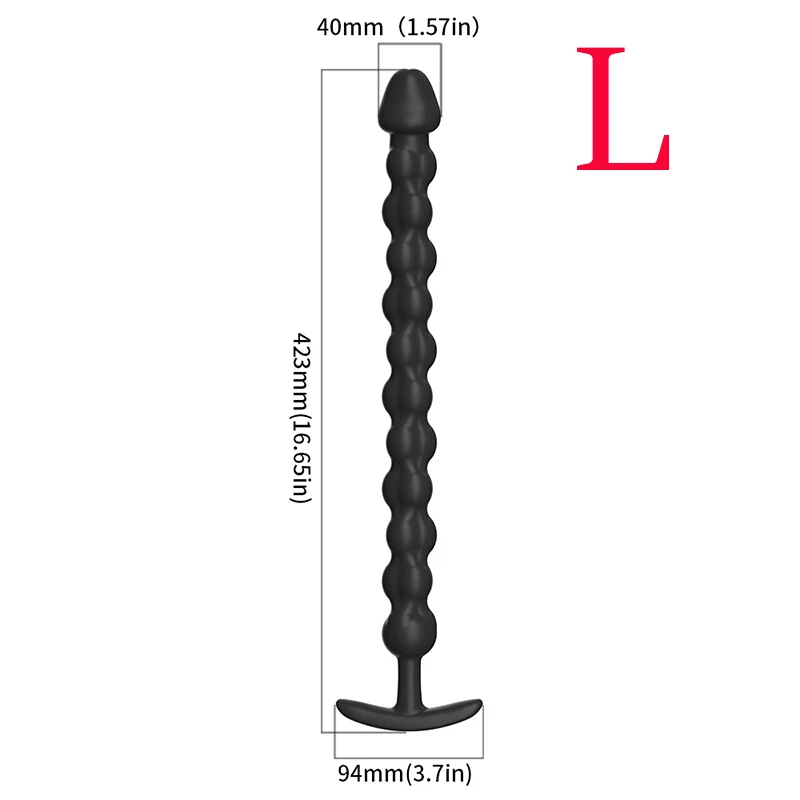 W6506未定价ปลั๊กทวาร ลูกปัดออกแบบพิเศษ ยาวและหนาขึ้น จำลองลักษณะส่วนหัว วัสดุซิลิโคนนุ่มผิวสัมผัส