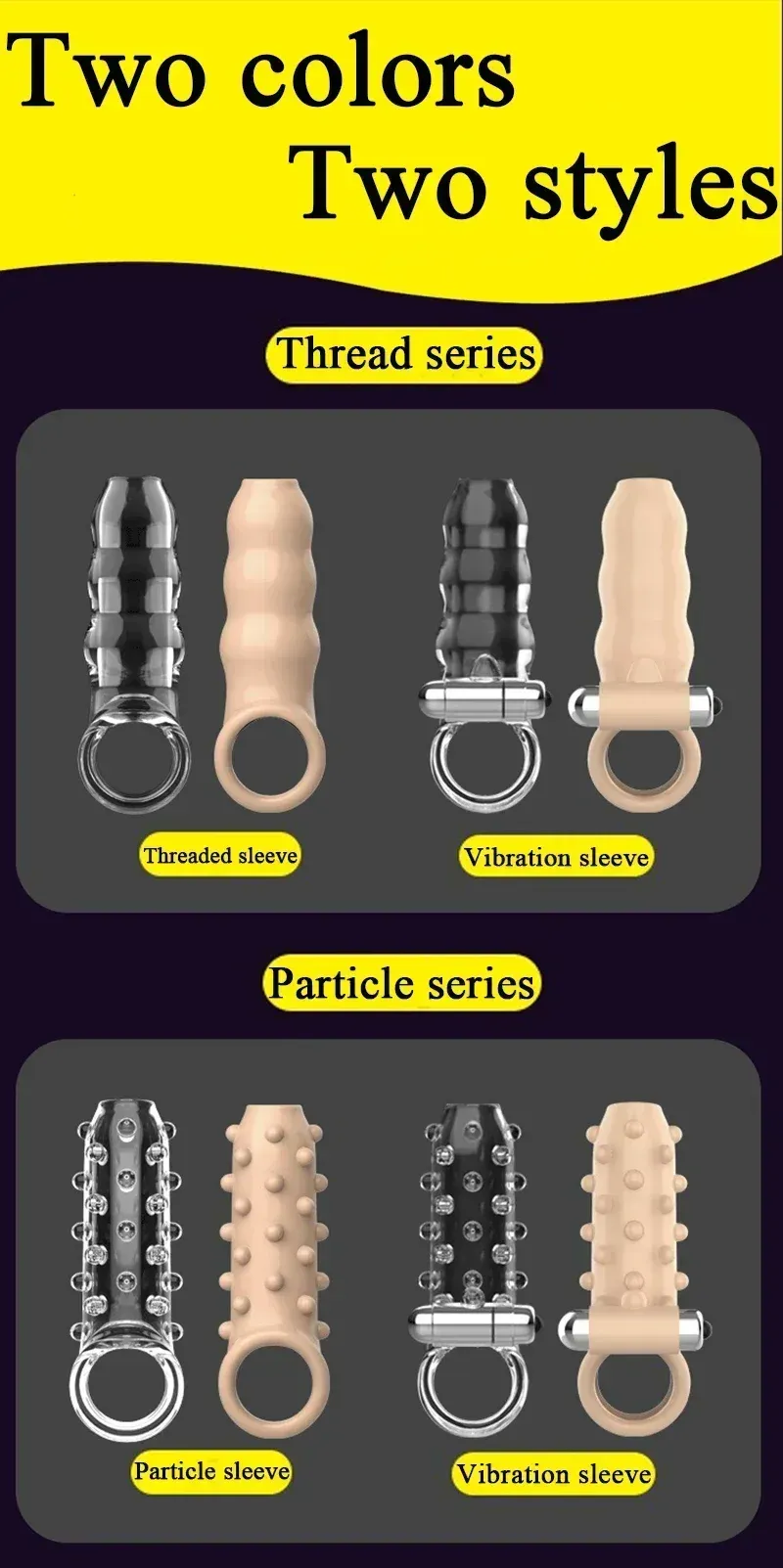 Perforated Texture Penis Sleeve 2 Colors 2 Styles Available