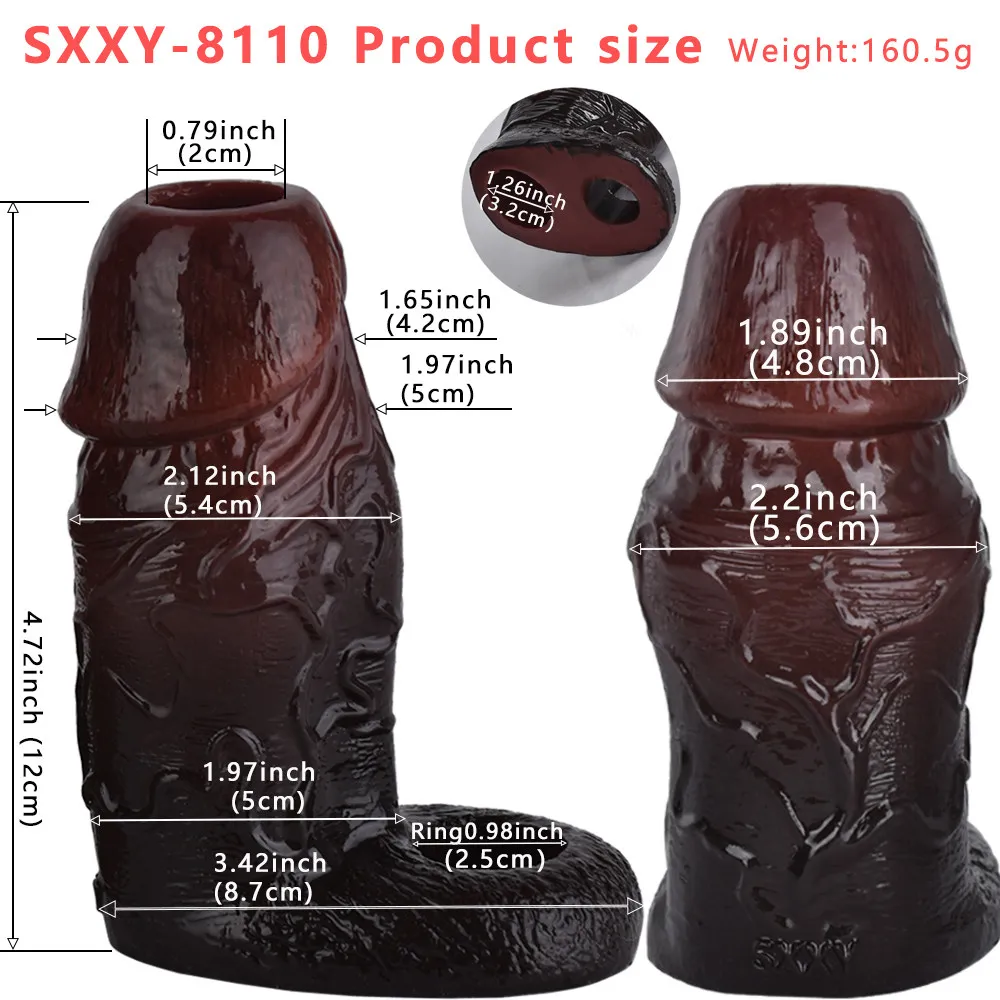 SXXY S8110 Platinum Silicone Simulated Penis Sleeve