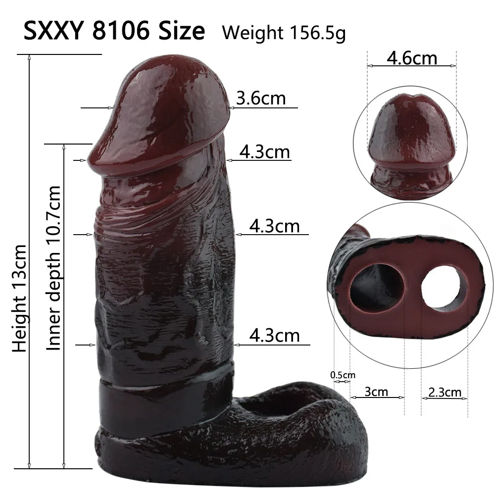 SXXY S8106 Platinum Silicone Simulated Penis Sleeve
