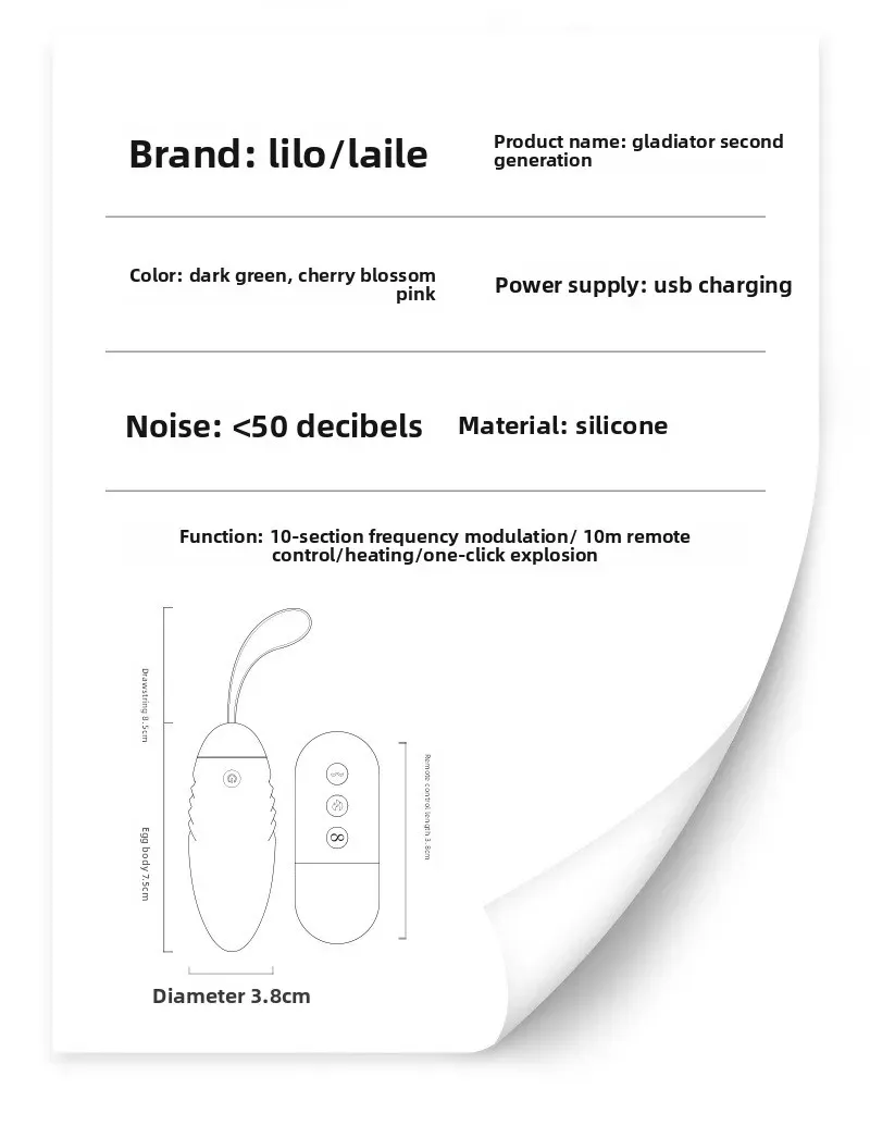 10 Frequencies Remote Control Heating Vibrating Egg