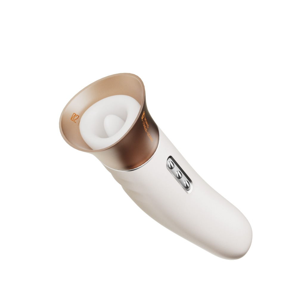 การดูดของเล่น เครื่องเดียว 3 ฟังก์ชัน: สั่นสะเทือน+เลียนแบบการเลีย เสียงบันทึกนักพากย์ในตัว ควบคุมผ่านแอปพลิเคชัน-sextoyfunny