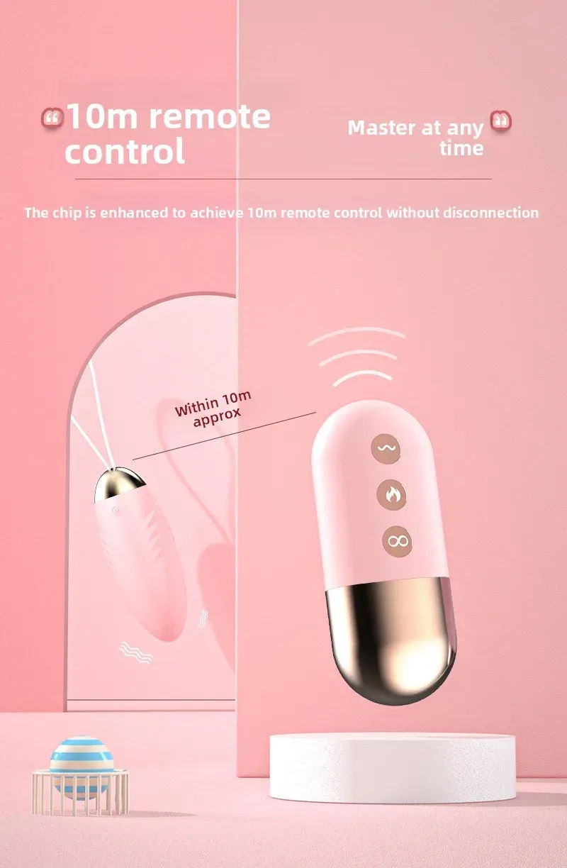 10 Frequencies Remote Control Heating Vibrating Egg
