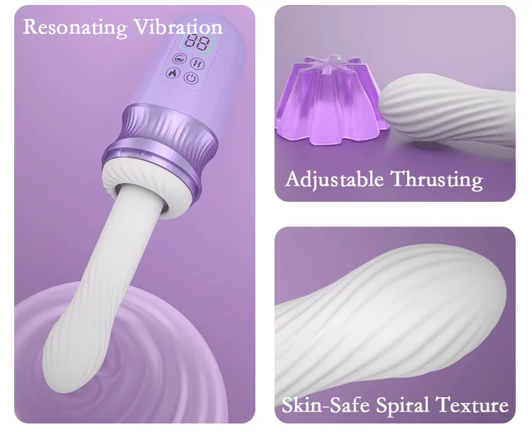 Thrusting & Vibrating APP Heating LCD Display Sex Machine