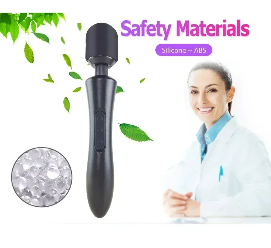 Extra-Large 8 Speeds 20 Modes USB Charging AV Wand Vibrator