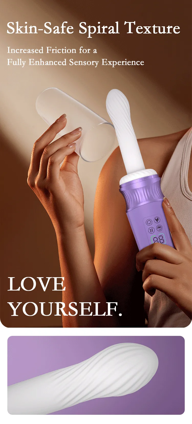 Thrusting & Vibrating APP Heating LCD Display Sex Machine