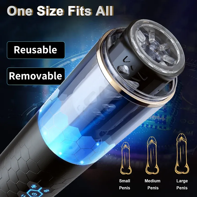 6 Thrusting + 3 Rotation Male Masturbator Bluetooth Connection