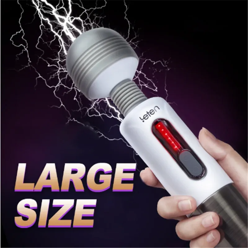 LETEN 5 Vibration Modes 6 Pulse Current Levels Wand Vibrator