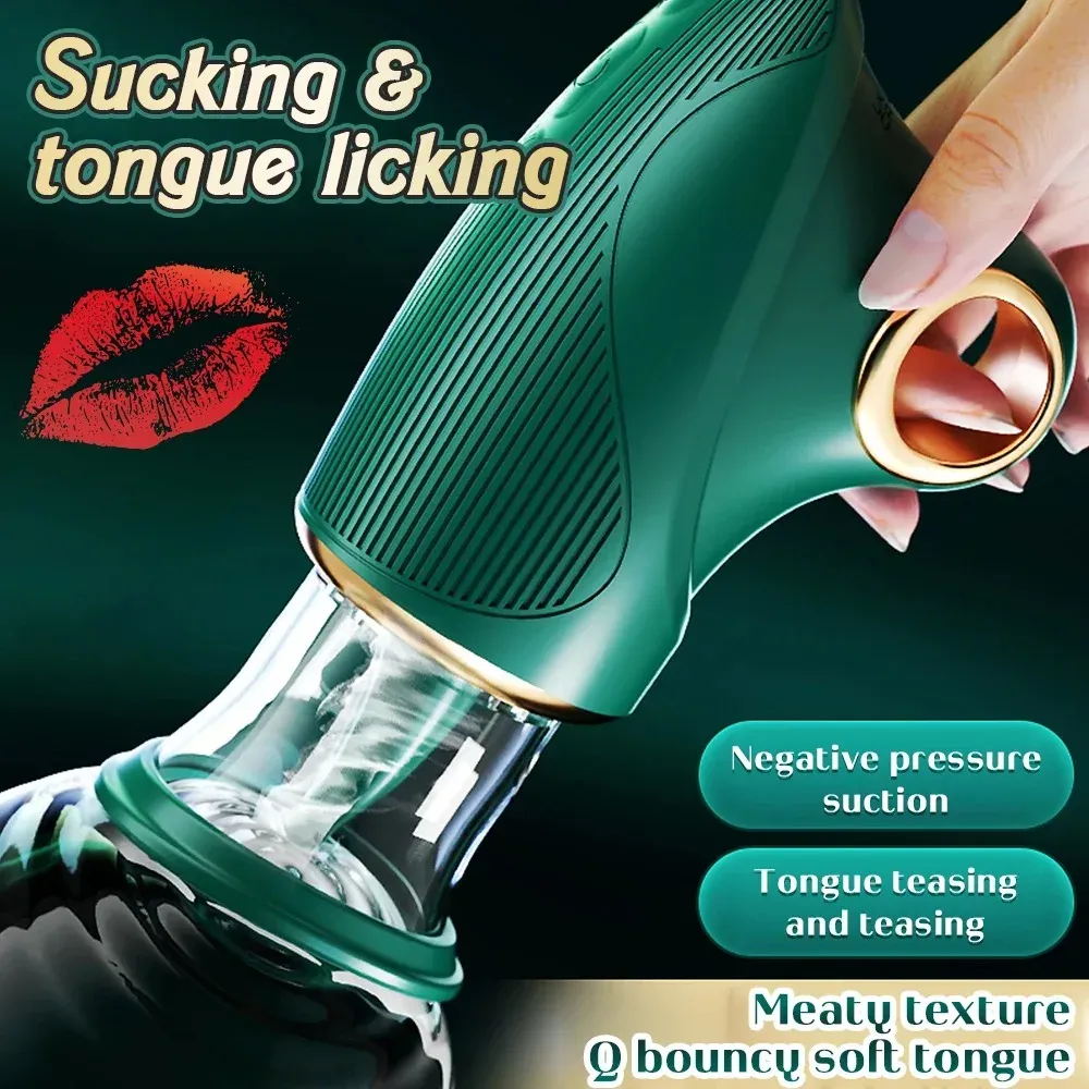 5 Suction 7 Tongue-Licking Metal Finger Ring Vibrator