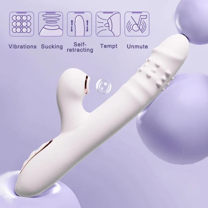 Realisic Penis Thrusting & Suction Zonal Control Vibrator