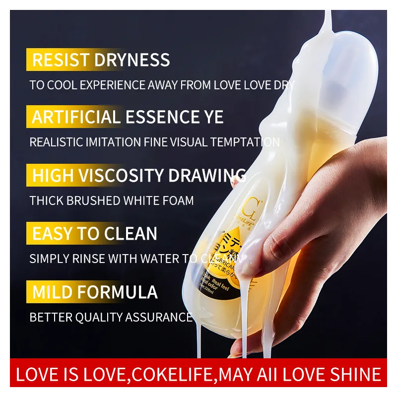 ลูบิแคนท์เลียนแบบน้ำอสุจิ ละลายน้ำได้ ปลายหลอดเรียว ได้รับการรับรองจาก FDA