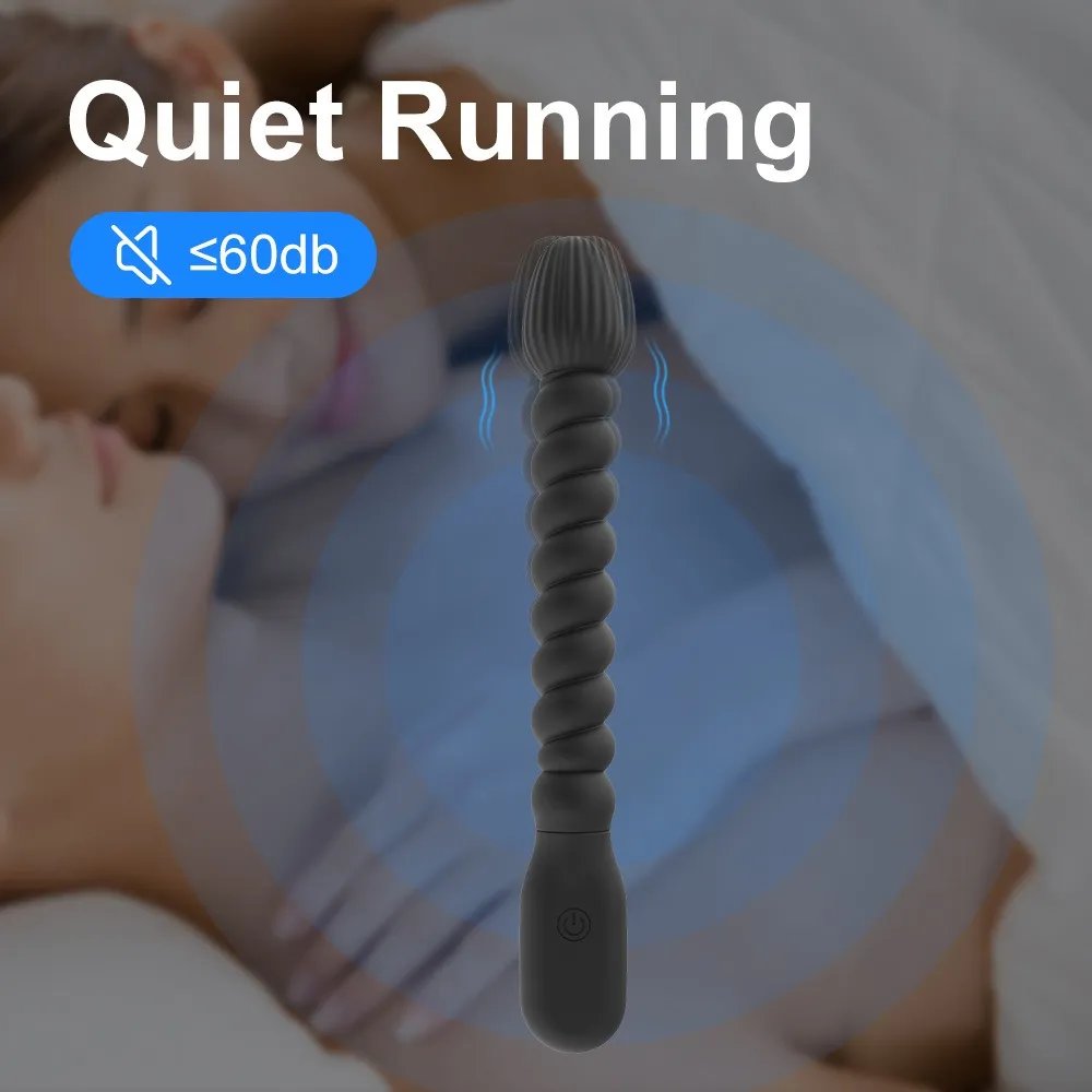 Water Drop-Shaped Head + Spiral Body Prostate Massager