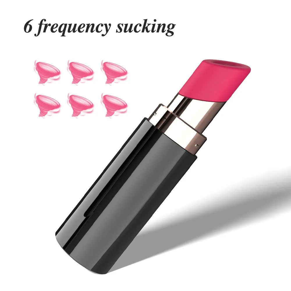 6 Modes Lipstick Shaped Clitoral Vibrator & Breast Toy