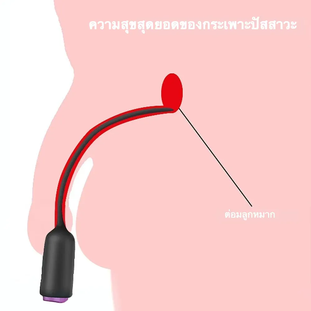 แท่งกระตุ้นท่อปัสสาวะ ออกแบบสรีรศาสตร์ วัสดุซิลิโคนนุ่มละมุน