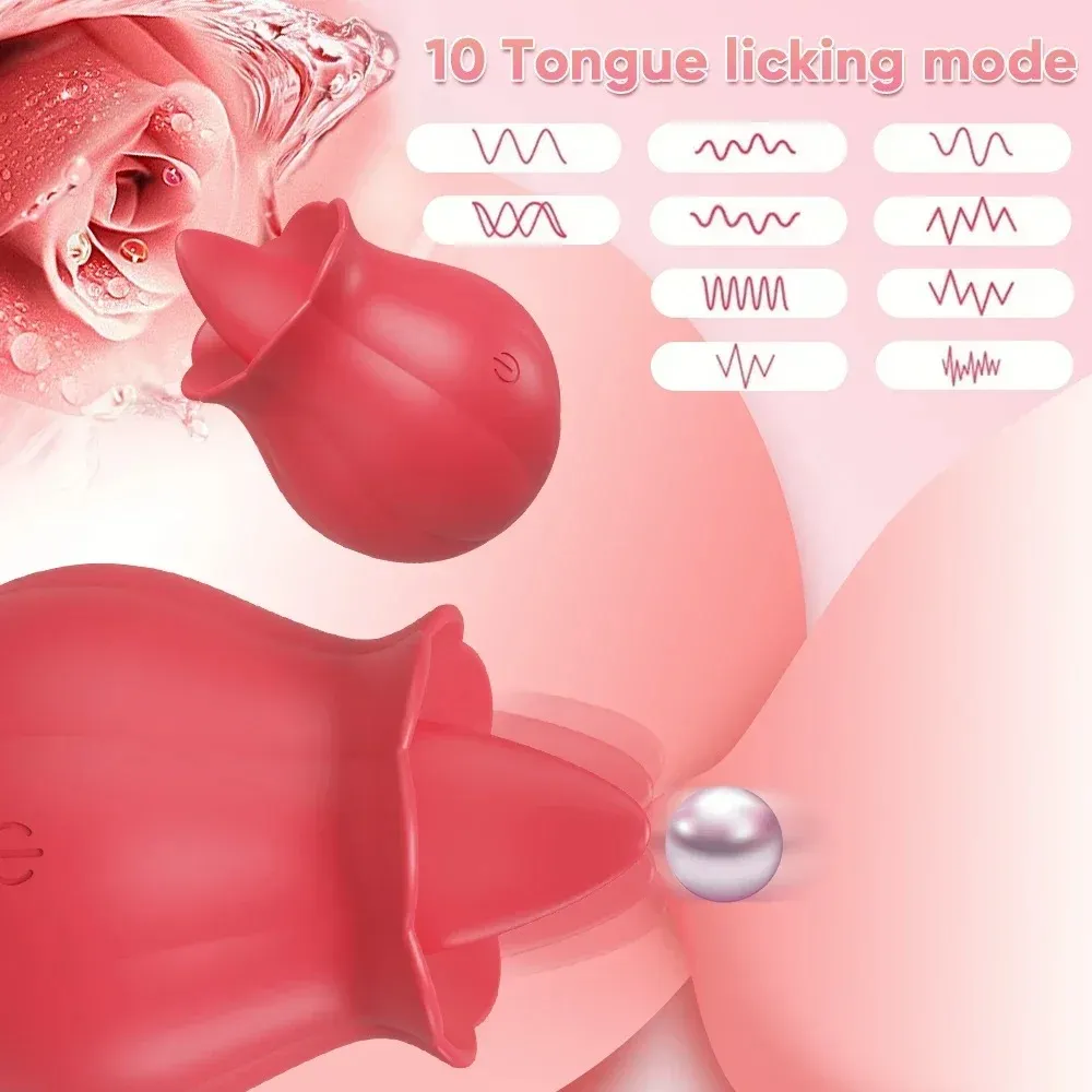10 Levels Tongue-Licking Clitoral Vibrator & Breast Toy