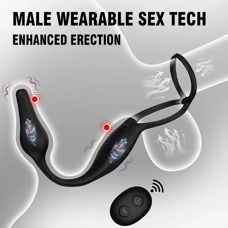 7-Level Dual Vibration Prostate Massager With Cock Ring