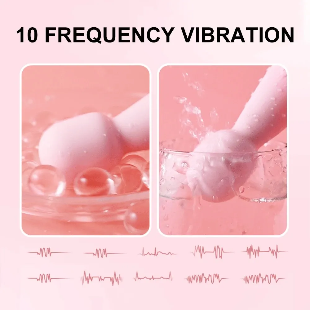 10-Frequency Mini Hidden USB Charging AV Wand Vibrator