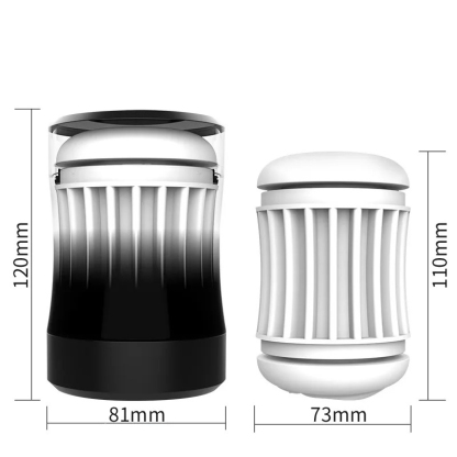 W5501未定价ถ้วยช่วยตัวเองใช้มือ ออกแบบแบบทะลุ 2 ช่องทาง จำลองช่องคลอด วัสดุ TPE ปลอดภัยต่อผิว