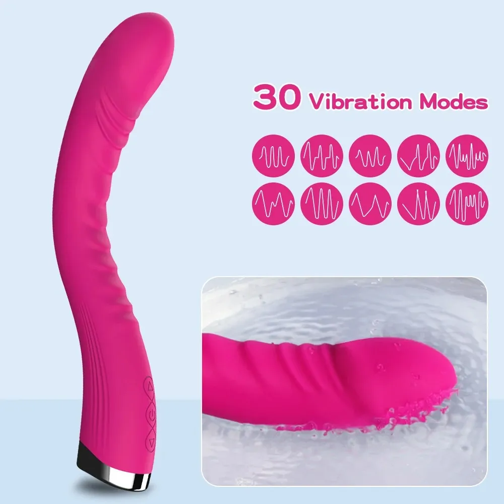 10 Frequencies Realistic Penis Rechargeable Vibrator