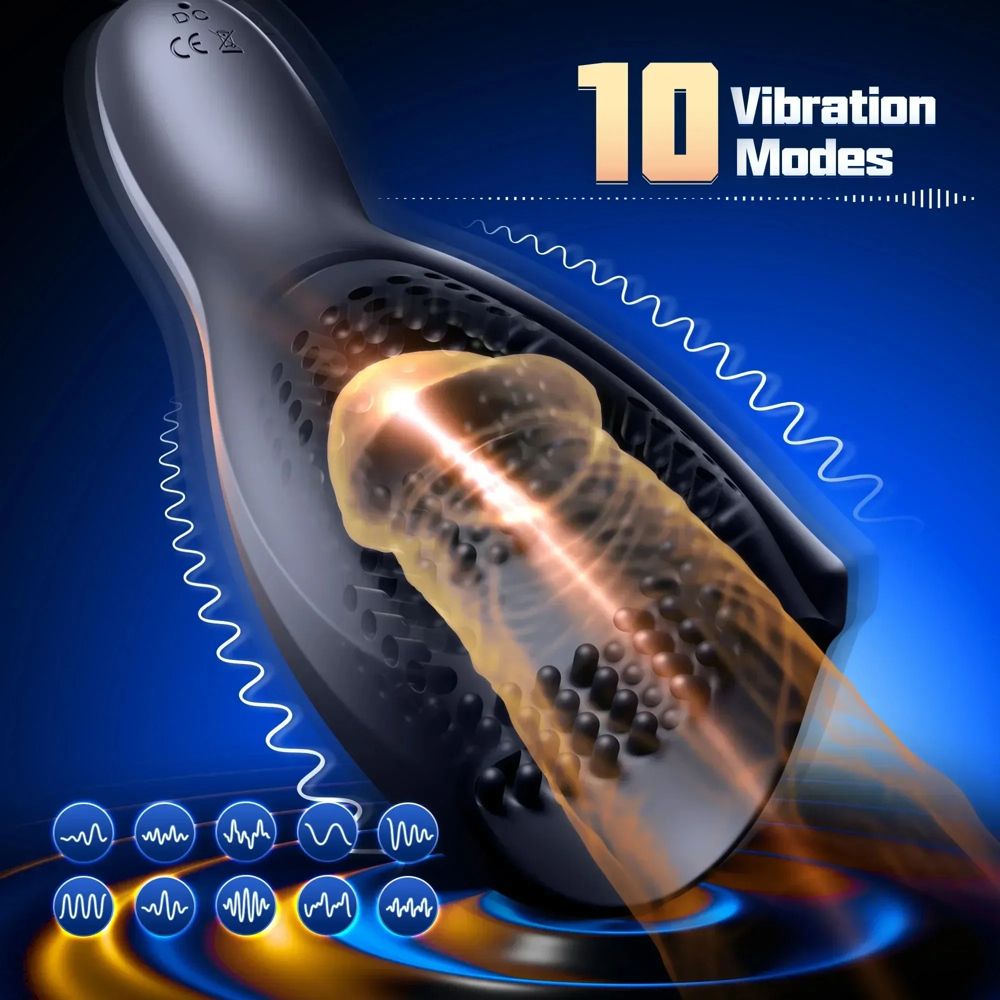 Automatic Male Masturbator & Glans Trainer Simulated Tongue