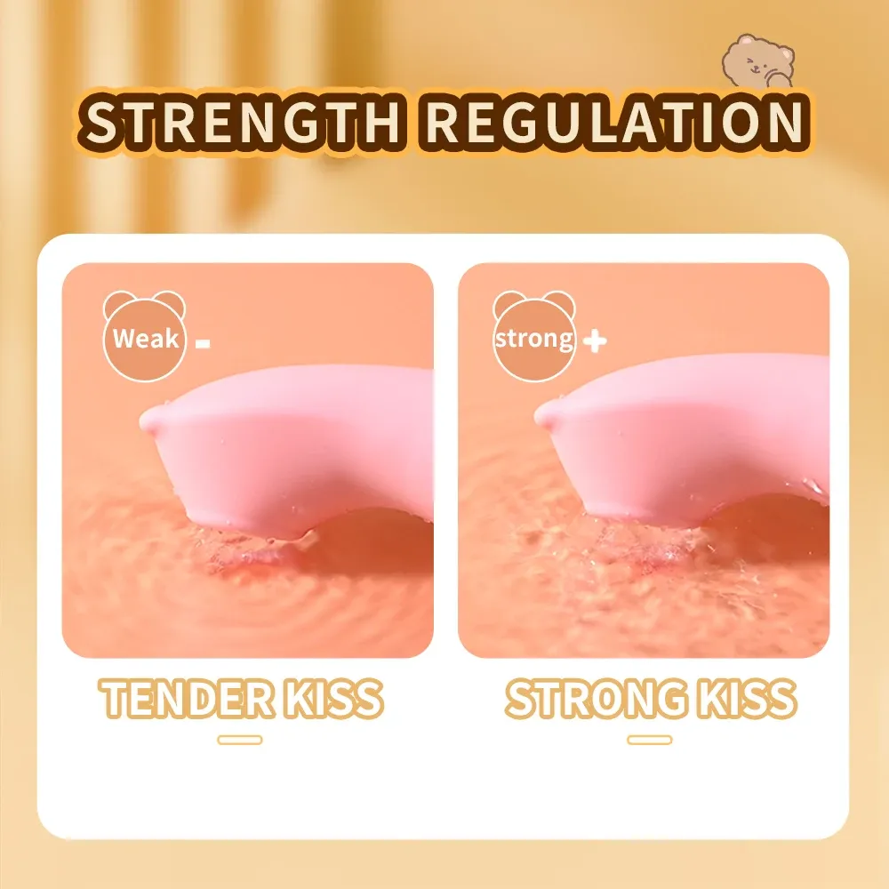 Cute Bear Shaped 10 Suction Frequencies Clitoral Vibrator