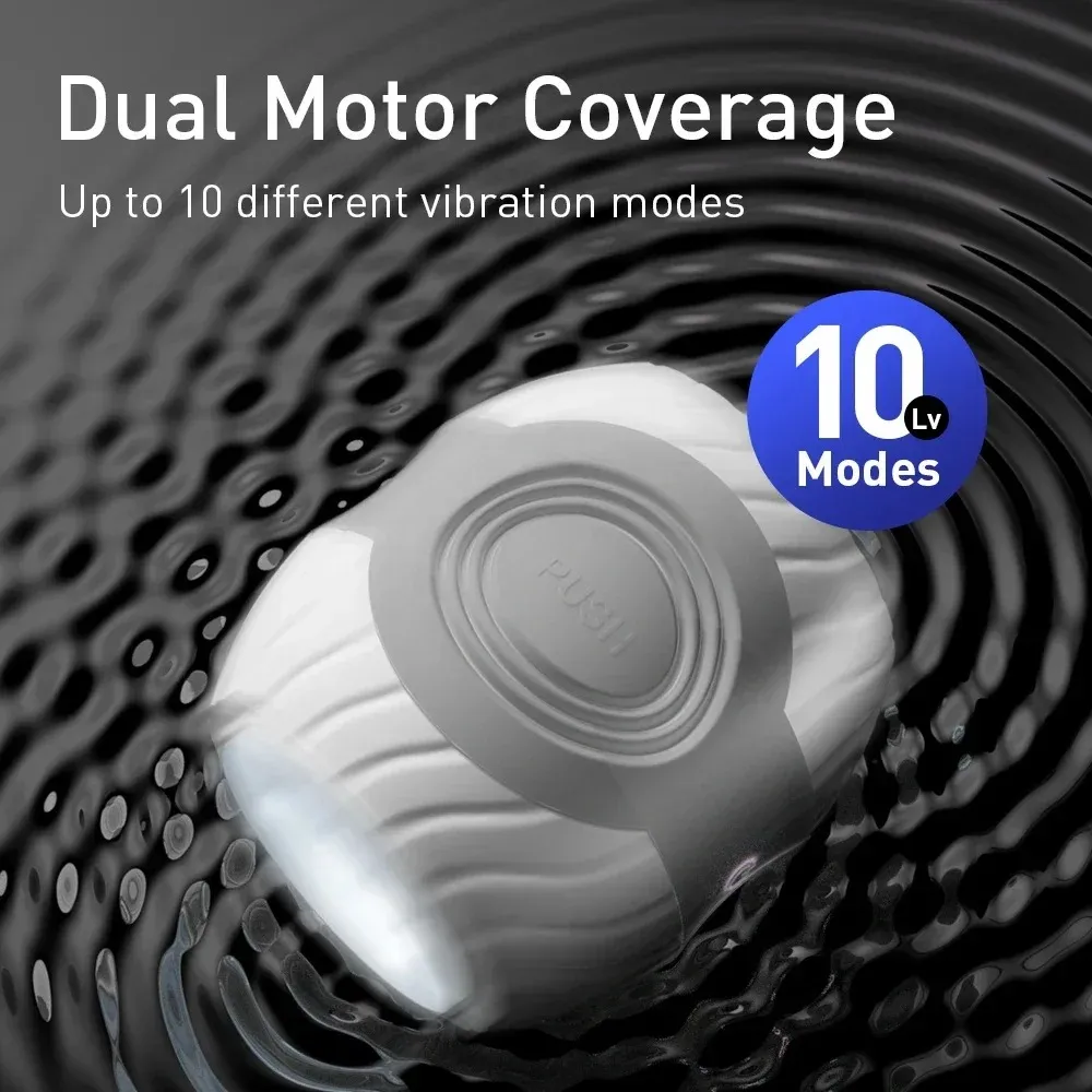 Barrel-Shaped Male Masturbator Dual Motors 10 Frequencies